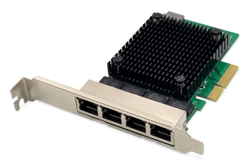 Image of Digitus 4 port 2.5 Gigabit Ethernet network card. RJ45. PCI Express. R