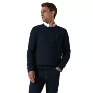 Image of Crew Clothing Mens Regatta Cable Crew Neck Jumper M - Chest 40-41.5'
