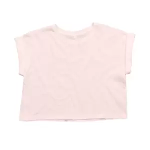 Image of Mantis Womens/Ladies Organic Cropped T-Shirt (L) (Soft Pink)