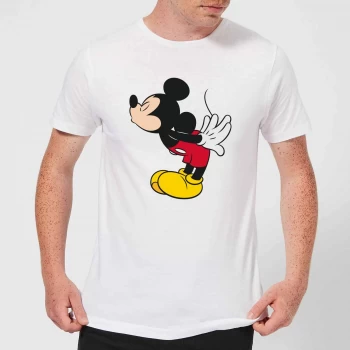 Image of Disney Mickey Mouse Mickey Split Kiss T-Shirt - White - XS