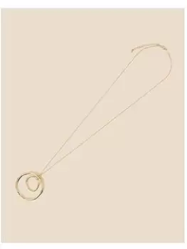 Image of Accessorize Long Concentric Circle Pendant Necklace