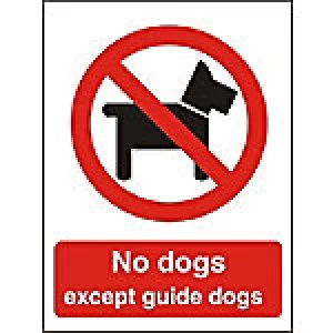 Image of Prohibition Sign No Dogs Plastic 40 x 30 cm
