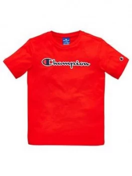 Image of Champion Boys Logo T-Shirt - Red