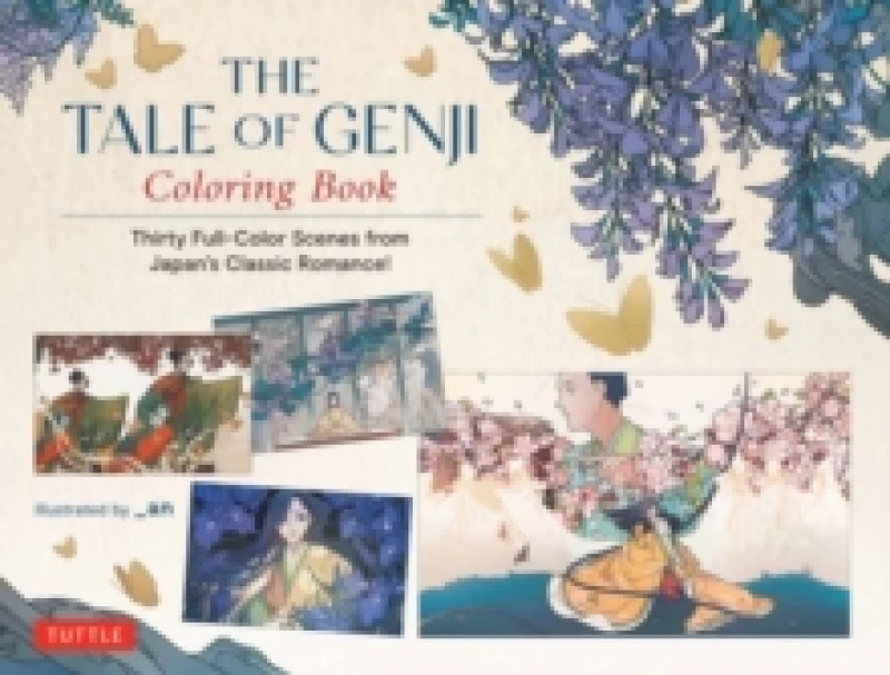 Image of The Tale of Genji Coloring Book : Thirty Full-Color Scenes from Japan's Classic Romance! Paperback / softback