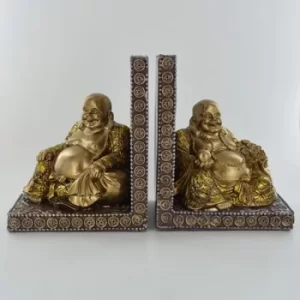 Image of Happy Buddha Bookends Pair H14cm