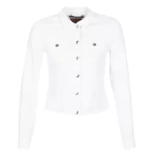Image of Only ONLTIA womens Denim jacket in White. Sizes available:UK 6,UK 10,UK 12,UK 14