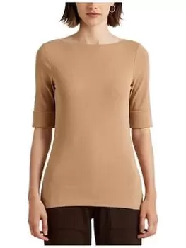 Image of Lauren by Ralph Lauren Judy-elbow Sleeve-knit, Beige, Size XL, Women