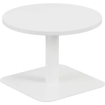 Image of 800MM Circular Low Contract Table - White/White