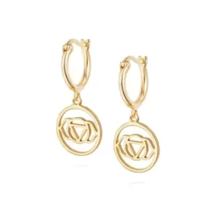 Image of Daisy London Jewellery 18ct Gold Plated Sterling Silver Brow Chakra Earrings 18Ct Gold Plate