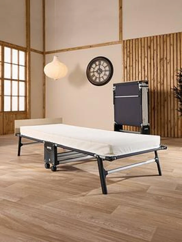 Image of Jaybe Jay-Be Tc80 Tourist Folding Bed With Contract Comfort Mattress - Single White WXVYX Unisex