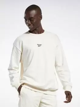 Image of Reebok Classics Small Vector Crew Sweatshirt, Black Size M Men