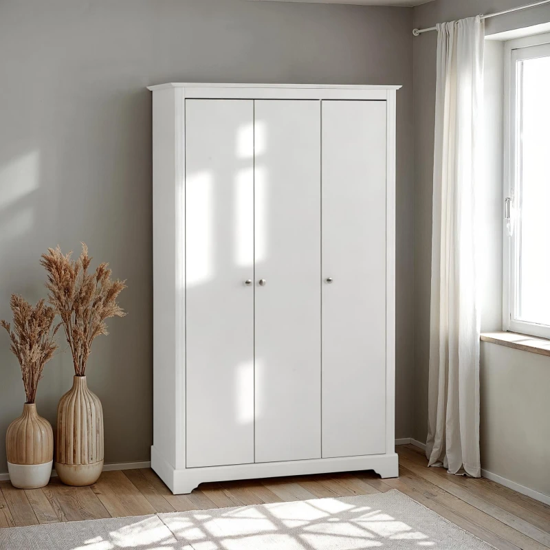 Image of Seconique Stratford 3 Door Wardrobe - White 100-101-236
