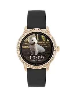 Image of Radley Ladies Series 7 Black Leather Stone Set Smart Watch