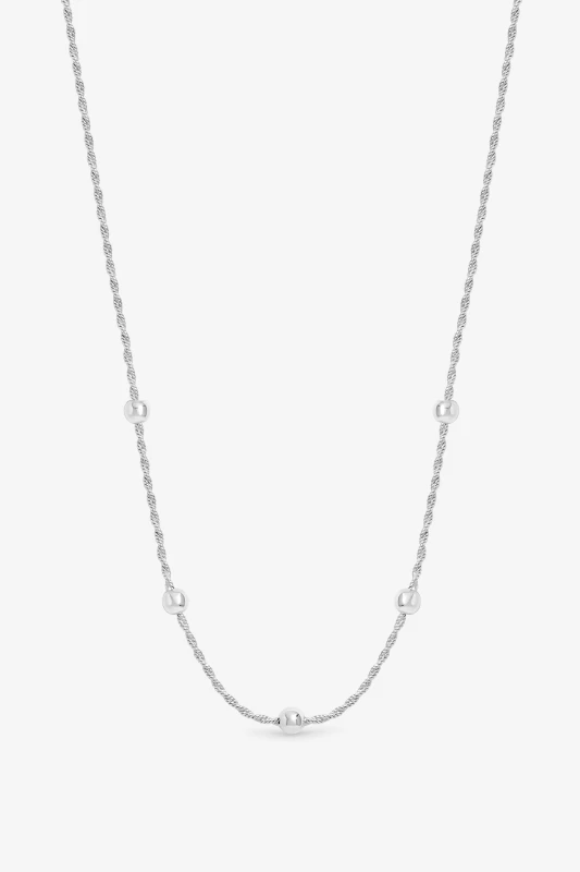 Image of Simply Silver Sterling Silver 925 Station Allway Necklace Pendant Necklaces One Size Silver 73420411000