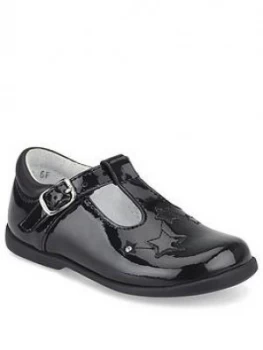 Image of Start-Rite Girls Star Gaze T-Bar Shoes - Black Patent