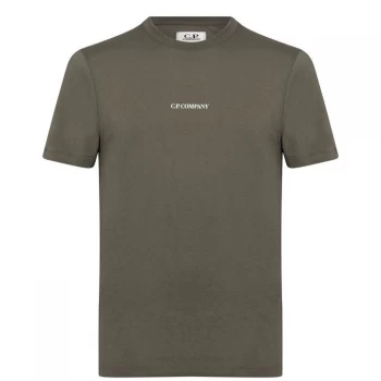 Image of CP Company Centre Logo T Shirt - Ivy Green 665