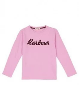 Image of Barbour Girls Long Sleeve Rebecca T-Shirt - Pink