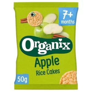Image of Organix Apple Baby Finger Food Snack Rice Cakes 50g
