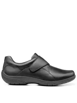 Image of Hotter Sugar Ii Extra Wide Fitting Leather Casual Shoes - Black, Size 9, Women