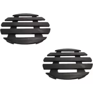 Image of Samuel Alexander - Pack of 2 28cm Black Round Garden Plant Pot Flower Trolley Stand On Wheels