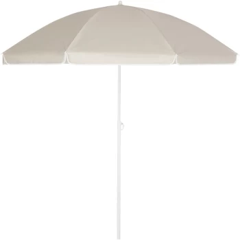 Image of Beach Sun Parasol Outdoor Garden 180 + 200cm Umbrella Tilt Sun Shade beige - 200cm (de) - Kingsleeve