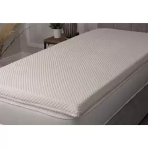 Image of The Sleep People Small Single Cool Quilted Luxurious Memory Foam 2 Deep Mattress Topper - 75x190cm