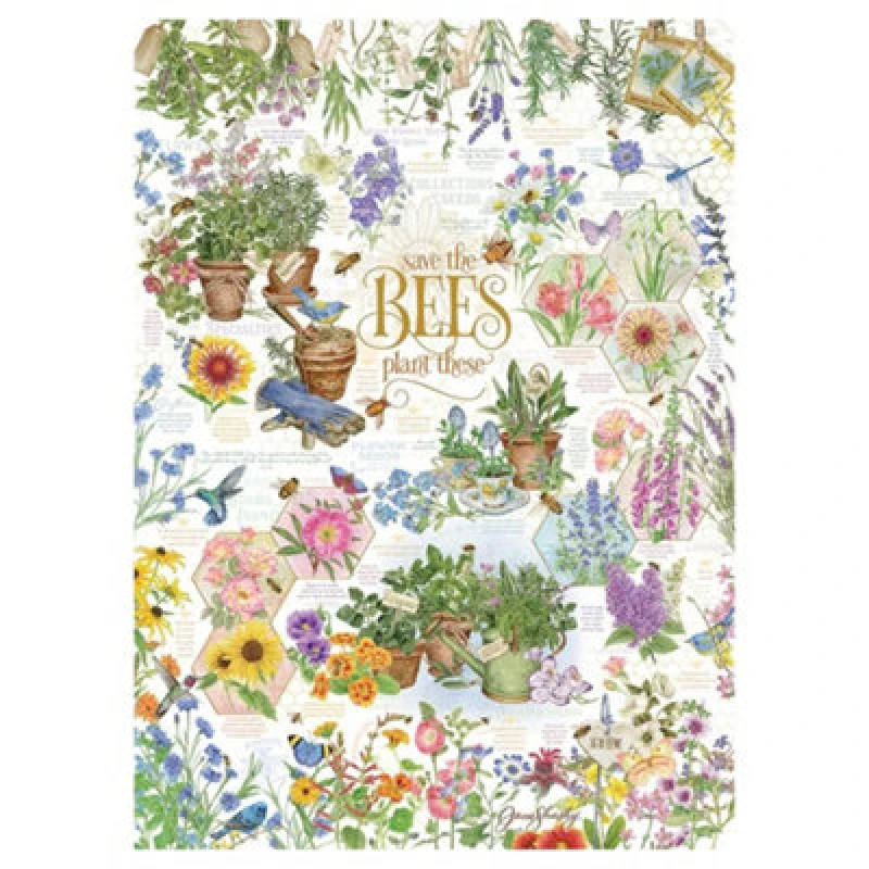 Image of Cheatwell Games Save The Bees Jigsaw Puzzle 1000 Pieces Multi
