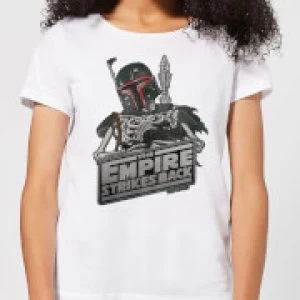 Image of Star Wars Boba Fett Skeleton Womens T-Shirt - White - S