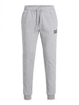 Image of Jack & Jones Boys Cuffed Logo Jogger - Grey Marl
