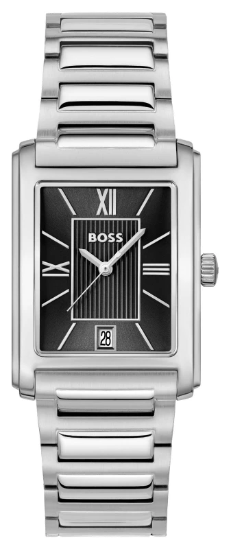 Image of BOSS 1514297 PRINCIPLE DRESS (28mm) Black Dial / Stainless Watch