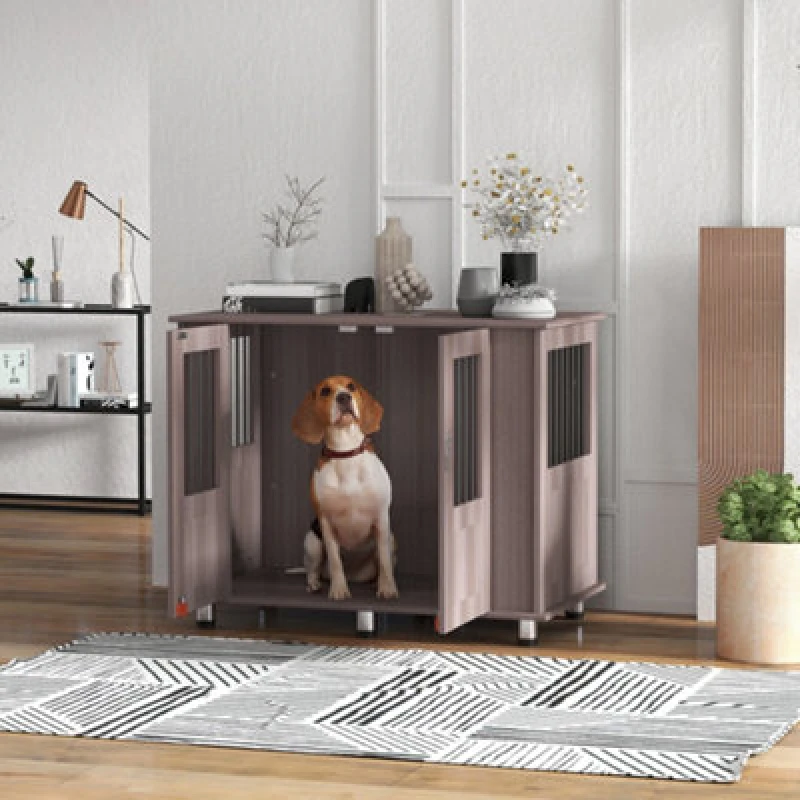 Image of PawHut Dog Crate Kennel Cage - Indoor End Table - Purple - Medium TJ Hughes 5061025091102