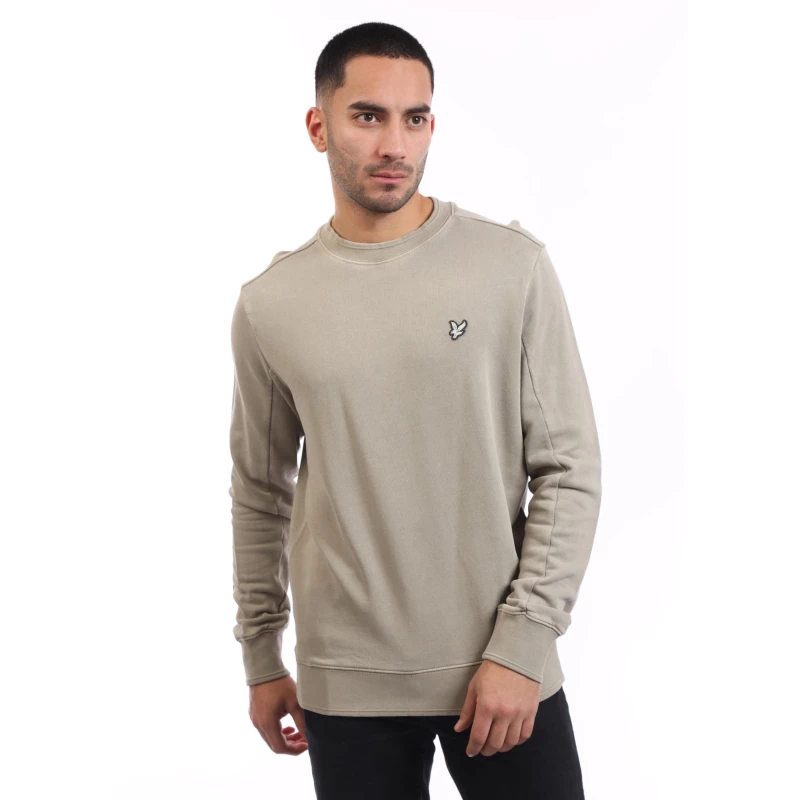 Image of Lyle and Scott Natural Dye Crewneck Sweatshirt Beige male XS