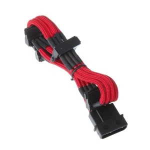Image of Silverstone 4-pin Molex to 4x SATA 30cm Extension - Red