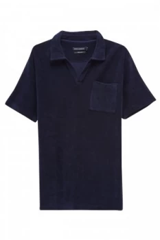 Image of Mens French Connection Towel Whip Polo Marine