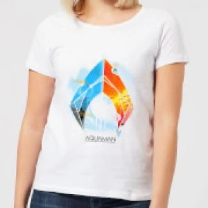 Image of Aquaman Back To The Beach Womens T-Shirt - White - 3XL
