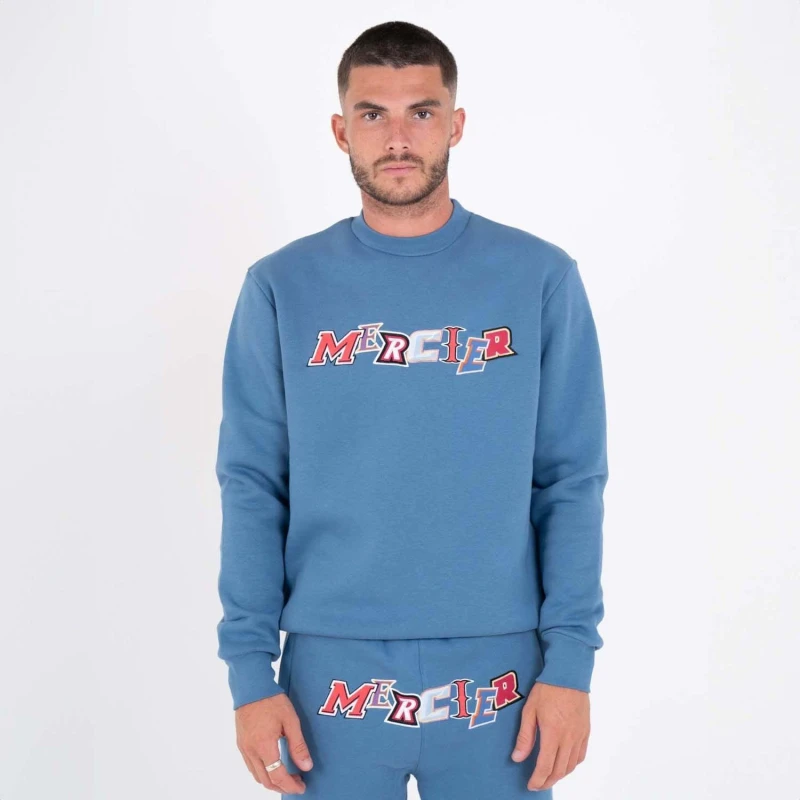 Image of Mercier Mercier Anonymous Crewneck Sweatshirt - Blue XS Male
