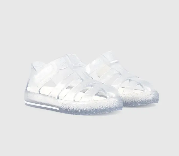 Image of Igor Kids Star Babys Clear Glitter Sandals, 9 Infant