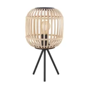 Image of Eglo Rattan Tripod Table Lamp