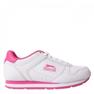 Image of Slazenger Classic Junior Trainers - White/Cerise