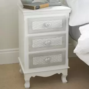Image of LPD Brittany 3 Drawer Bedside Cabinet