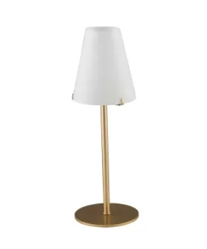 Image of CANTO Table Lamp with Round Tapered Shade Gold 12x35cm