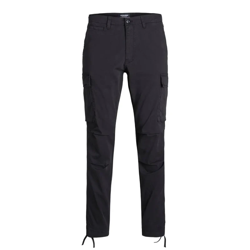 Image of jack & jones Ace Tucker Loose Cargo Trousers Black 36W x 34L