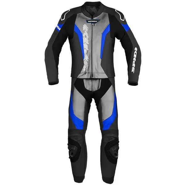 Image of Spidi Laser Touring Two Piece Racing Suit Black Blue 48