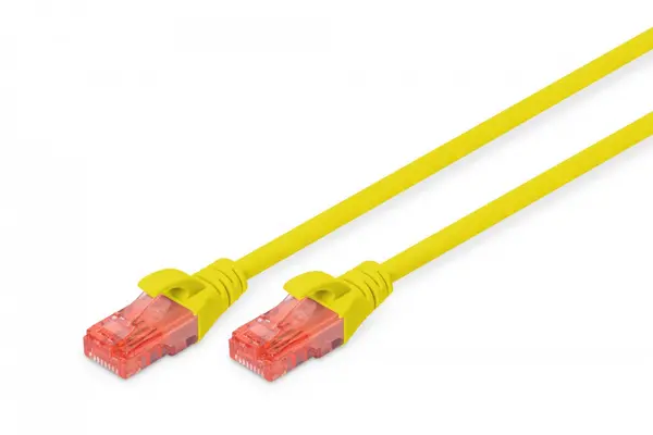 Image of DIGITUS (DK-1617-050/Y) CAT 6 U-UTP patch cord, Cu, LSZH AWG 26/7, length 5 m, color yellow