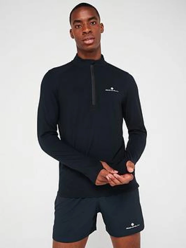 Image of Ronhill Running, Mens Core Thermal 1/2 Zip Black