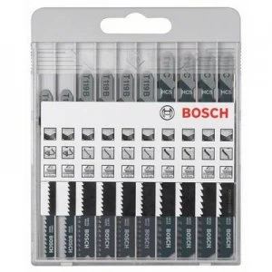 Image of Stichsageblatt-Set, Basic for wood, 10 Piece, T 119 BO T119B T 111 C Bosch Accessories 2607010629 1 Set