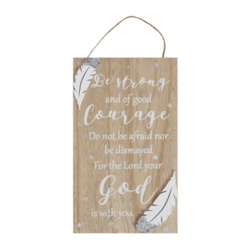 Image of Thoughts of You Rectangle Plaque - Courage
