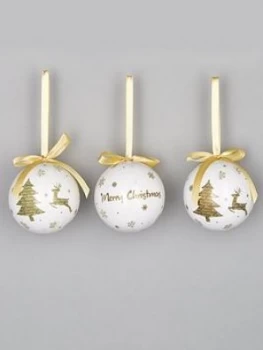 Image of Festive Decoupage Christmas Baubles