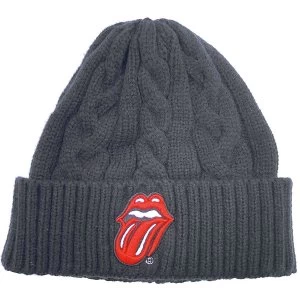 Image of The Rolling Stones - Classic Tongue Unisex Beanie Hat - Black