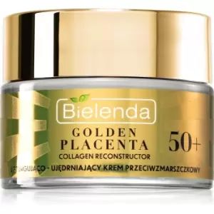 Image of Bielenda Golden Placenta Collagen Reconstructor Lifting and Firming Moisturiser 50+ 50ml